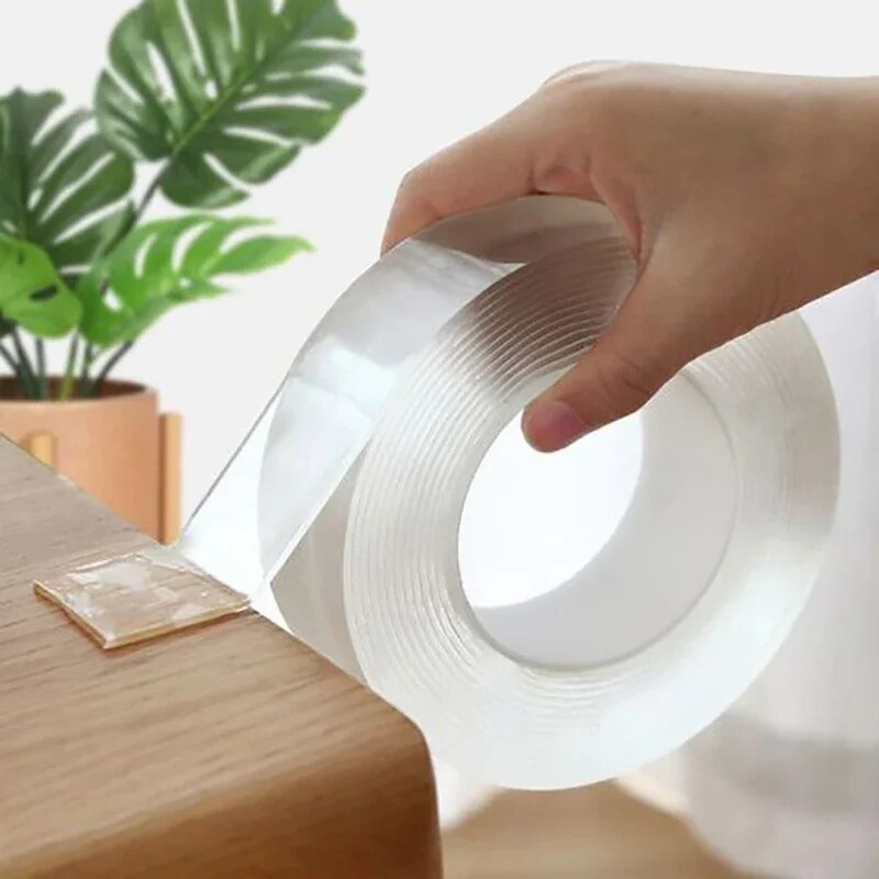 Xfasten Woodworking Double Sided Tape - شريط نانو شفاف قابل لإعادة الاستخدام